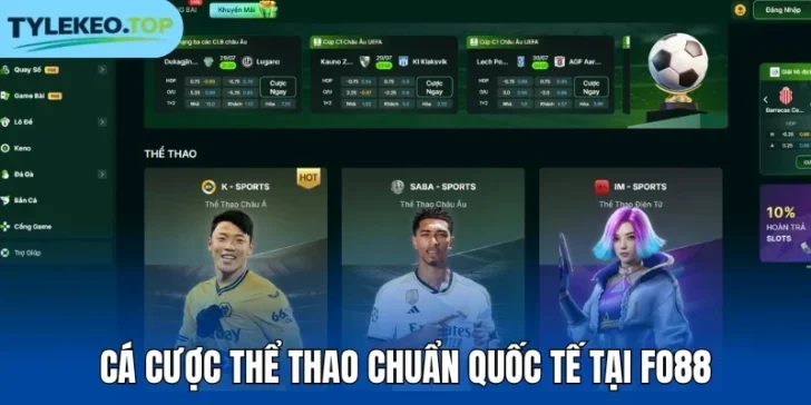 Cá cược thể thao chuẩn quốc tế tại Fo88